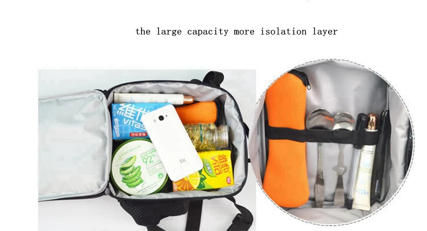 Детская сумка для ланча, новая модная мультяшная печать, термоизолированная сумка для еды, Повседневная дорожная Тепловая сумка для пикника, Ланч-бокс для детей