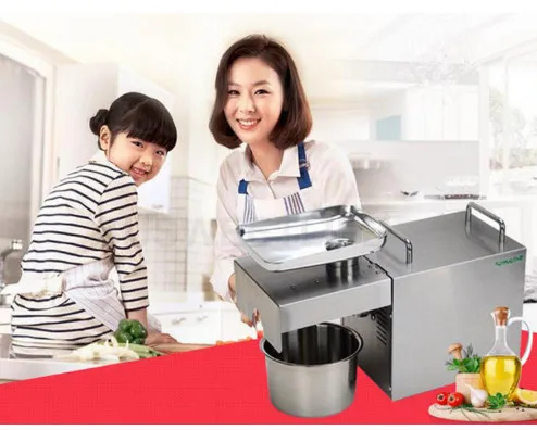 Fast shipping 110V 220V Stainless steel Sunflower oil machine cold press coconut oil extractor machine hand operated oil press