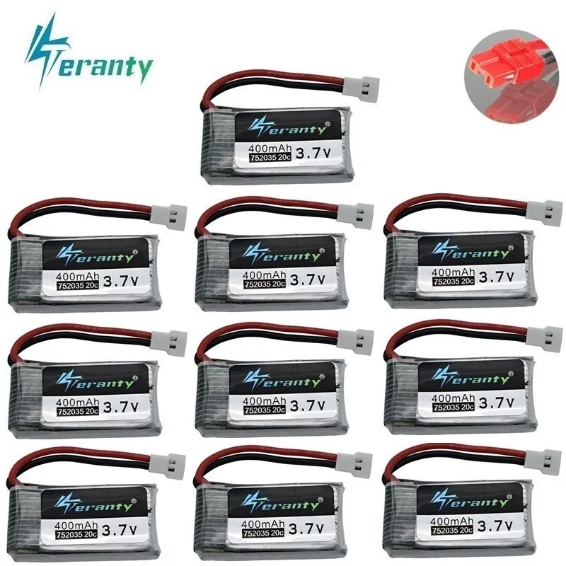 3,7 V 400 mah литий-полимерный Батарея для SYMA X15 X5A-1 X15C X15W H31 X4 H107 KY101 E33C E33 U816A V252 H6C запасные части для радиоуправляемого квадрокоптера Запчасти 10 шт