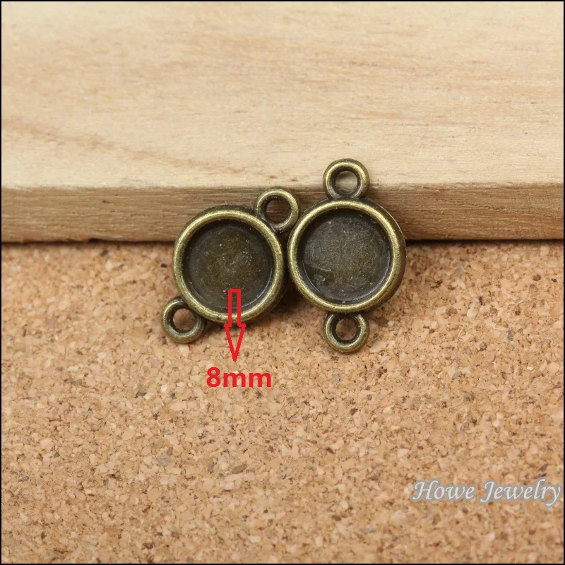 170 Adet Yuvarlak Cameo Cabochon Ba lay c er eve Charm Antik Bronz 