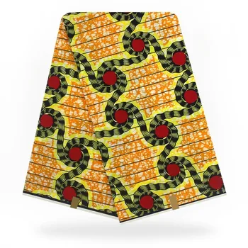 

New Design African Wax Prints Fabric Pagne Veritable Wax Style 100% Cotton Veritable Wax African Ankara Printed Fabric Soft