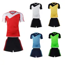 Мужские футбольные спортивные Джерси Тренировочный Набор с коротким рукавом рубашка шорты 2 шт