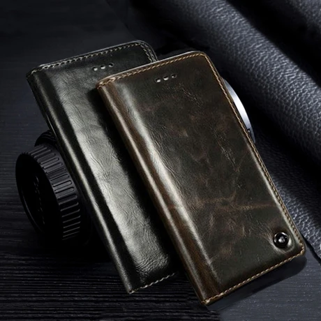 

AMMYKI 5.7'For Lenovo k520 S5 case High quality Round button high-end flip leather phone back cover 5.7'For Lenovo S5 case