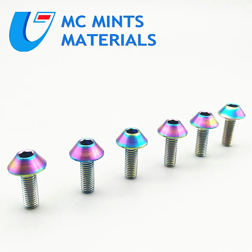 Ti Болт M5 x15mm M8 x25mm зонтик Шестигранная головка многоцветный черный цвет титановые болты Ti Винт титан крепеж