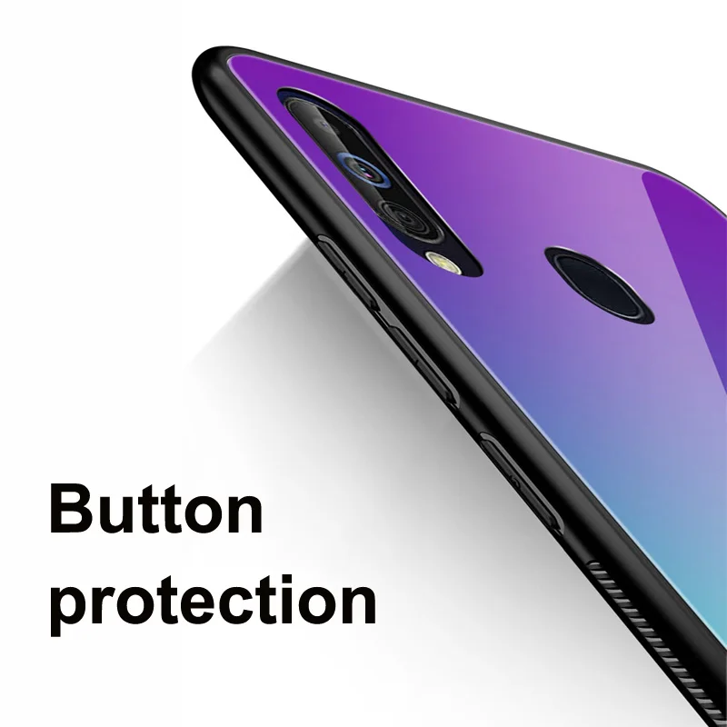 For Samsung galaxy A60 case A606F SM-A60 tempered glass phone cover For Samsung A60 2019 casing A6060 cases Gradient glass shell