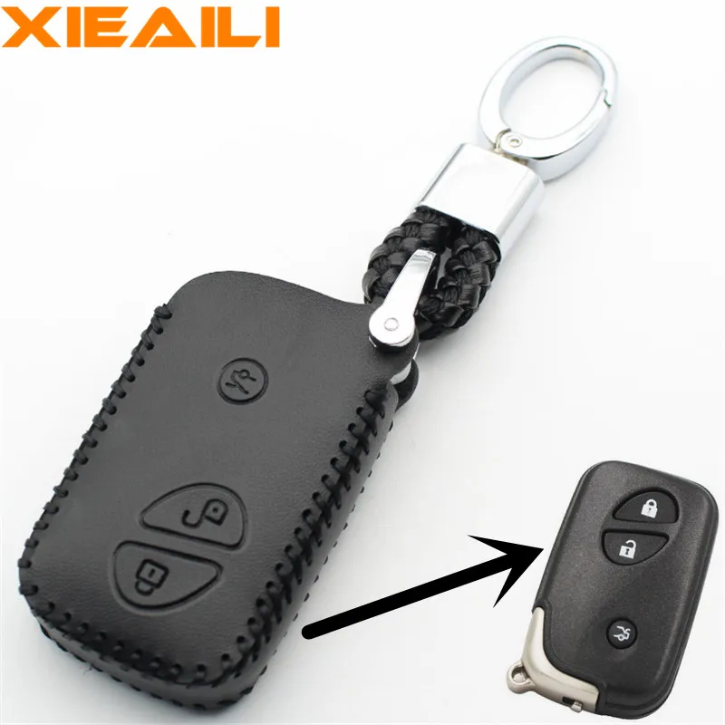 Чехол для смарт ключей XIEAILI из натуральной кожи с 3 кнопками Lexus ES250/RX270/RX350/GX460