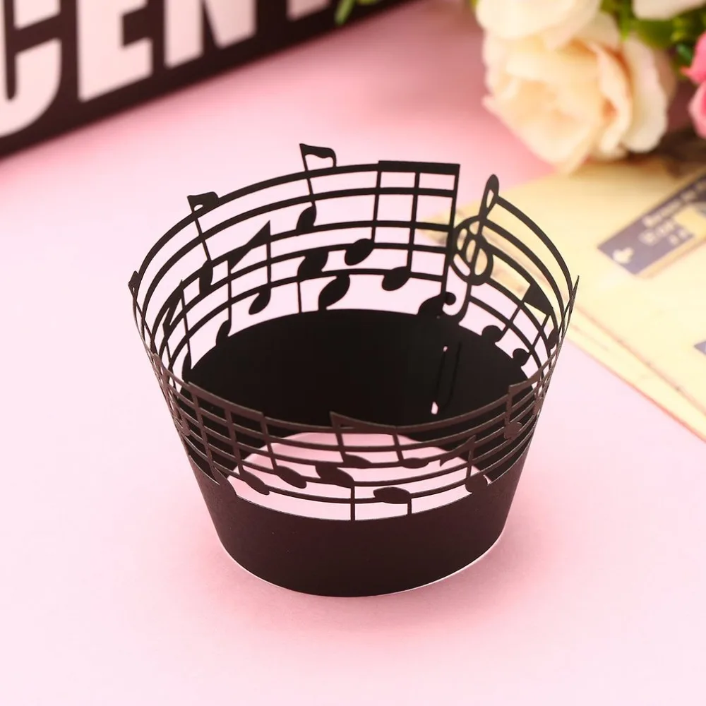 

50pcs/pack Laser Cut Cupcake Wrappers Crown Shape Muffin Case Cake Paper Cup Liner for Baby Princess Birthday Party Decoration