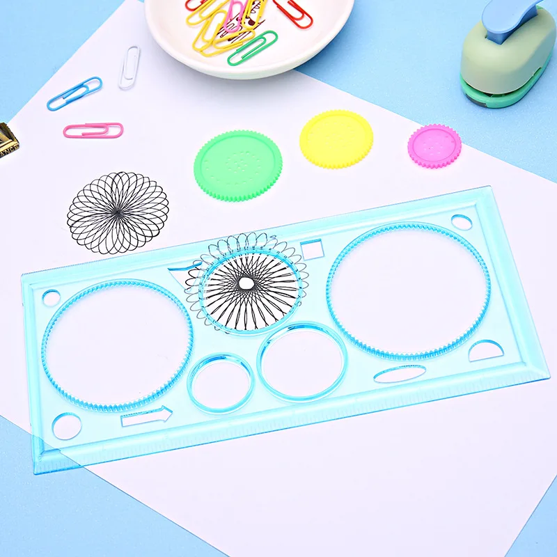 

2PCS/Set Spirograph Geometric Ruler Learning Drawing Tool Stationery for Student Drawing Set Creative Gift