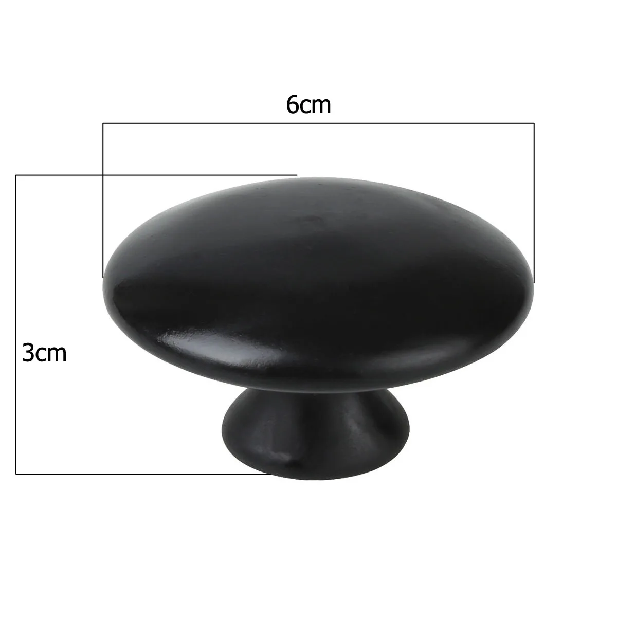 2pcs Black Basalt Stone Essential Oil Massage Mushroom Shape Spa Energy Stone for Body Face Massage Stone