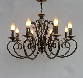

Christmas European Fashion Vintage Chandelier Ceiling lamp 6/8 Candle Lights Lighting Fixtures Iron Home Lighting E14 Modern
