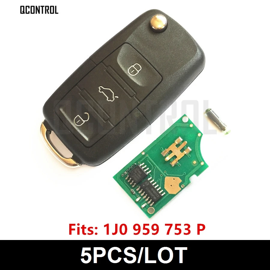 

QCONTROL Car Remote Key DIY for SEAT Arosa/Ibiza/Leon/Toledo 1J0959753P/5FA009259-55 2002 2003 2004 2005