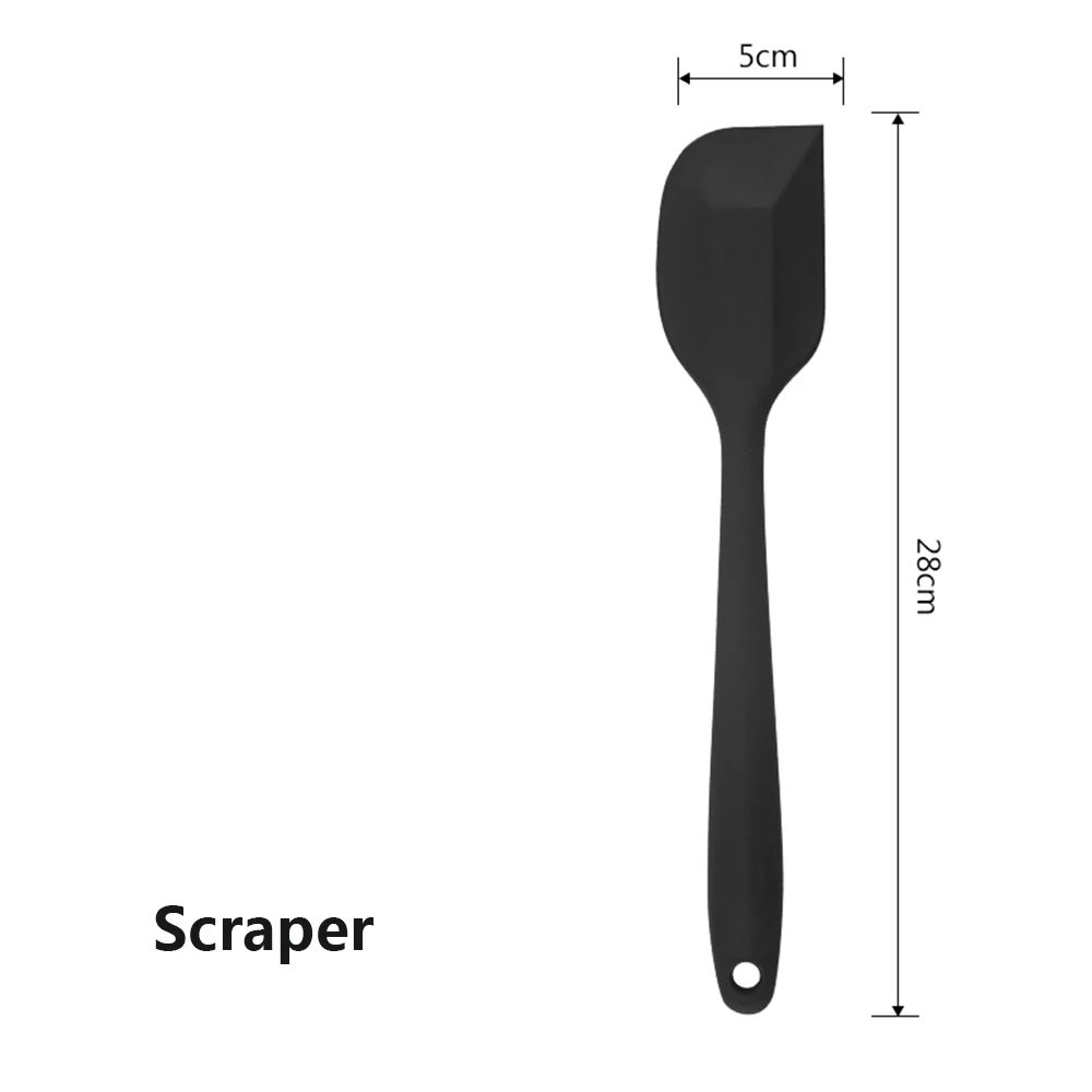 Инструменты для приготовления пищи силиконовая пищевая лопатка Тернер щетка для выпечки приспособление для взбивания яиц лопатка-скребок силиконовая посуда - Цвет: Scraper
