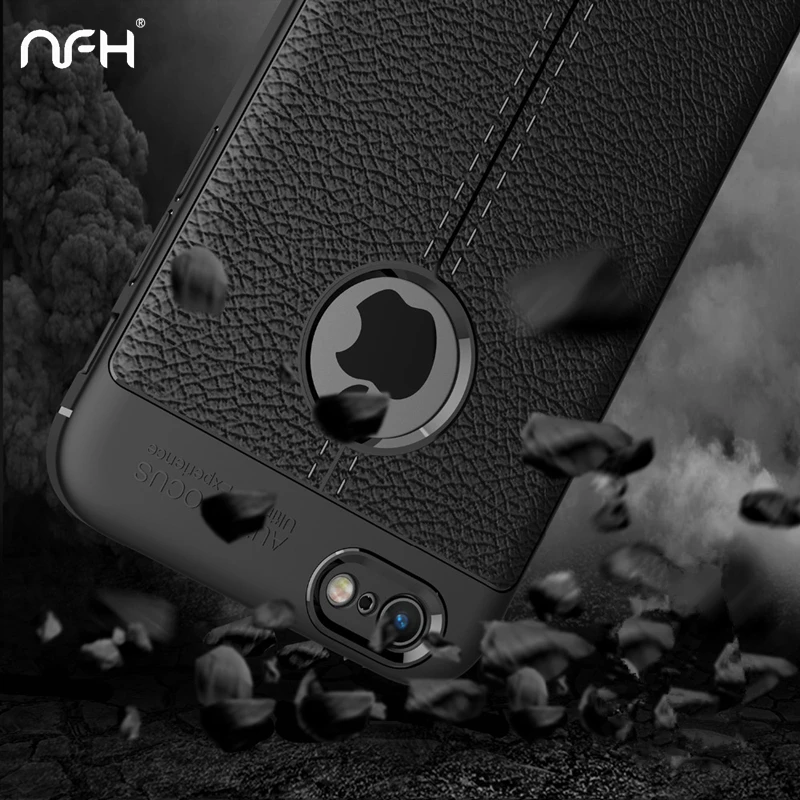 

Luxury Shockproof Litchi Leather Skin Soft Case For Apple 6S Bumper Protective Housing For iPhone 6 6S Black Red Blue Back Cover