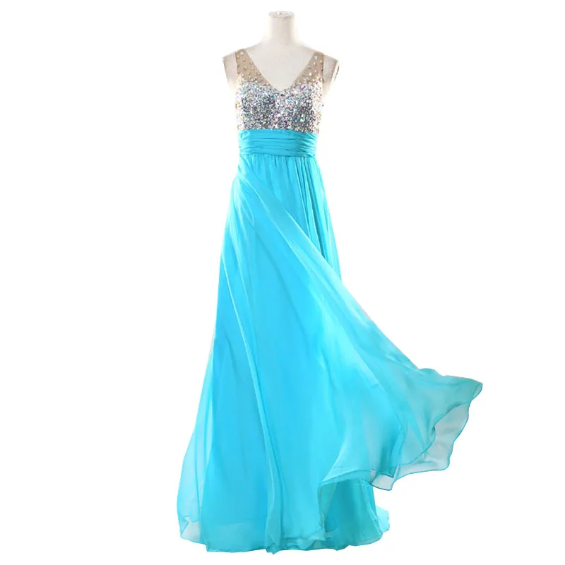 SEBOWEL Sexy Summer Sleeveless Long Party Dresses Floor-Length Chiffon Lace Womens Formal Dresses Robe Femme Ete 2017 Bluewhite (7)