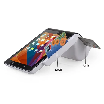 

Portable android 4G WIFI EMV payment POS terminal with printer scanner for retail system