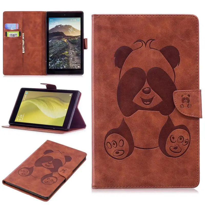 Чехол для Amazon Kindle Fire HD 8 2018 2017 2016 чехол кошелек Etui funda Panda Case|Чехлы планшетов и