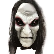 Halloween máscara zumbi adereços rancor fantasma hedging zumbi masquerade halloween maske cabelo longo mascaras de látex realista