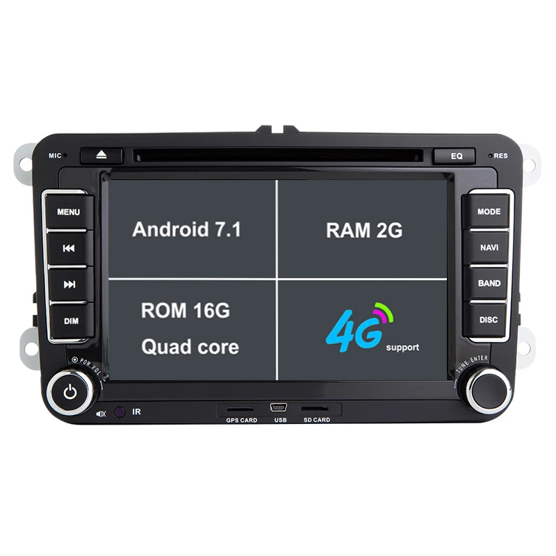 RAM 2G Android 7 1 Car DVD Player with GPS Navigation for VW JETTA PASSAT B6