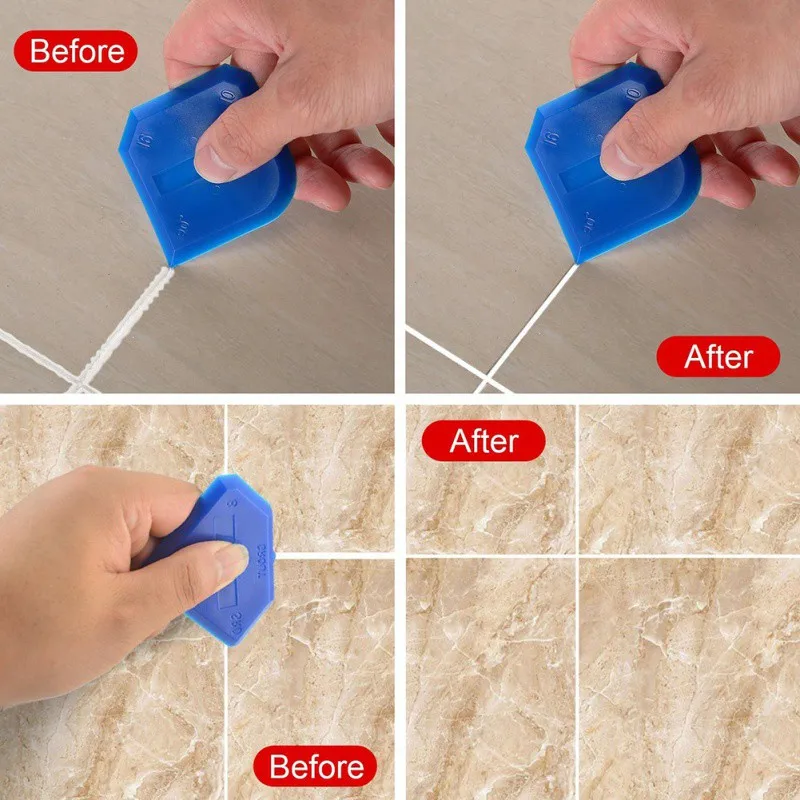 9 Pcs Silicone Edge Grout Remover Caulking Tool Kit Joint Sealant Sealing Tool for Bathroom Kitchen and Frames Sealant Seals