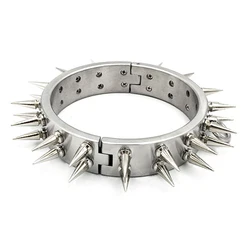 Hi-Q Stainless Steel Thorn Neck Collar Double Row Detachable Spike Choker BDSM Bondage Restraints Adult Sex Toys For Woman Man Hi-Q Stainless Steel Thorn Neck Collar Double Row Detachable Spike Choker BDSM Bondage Restraints Adult Sex Toys For Woman Man