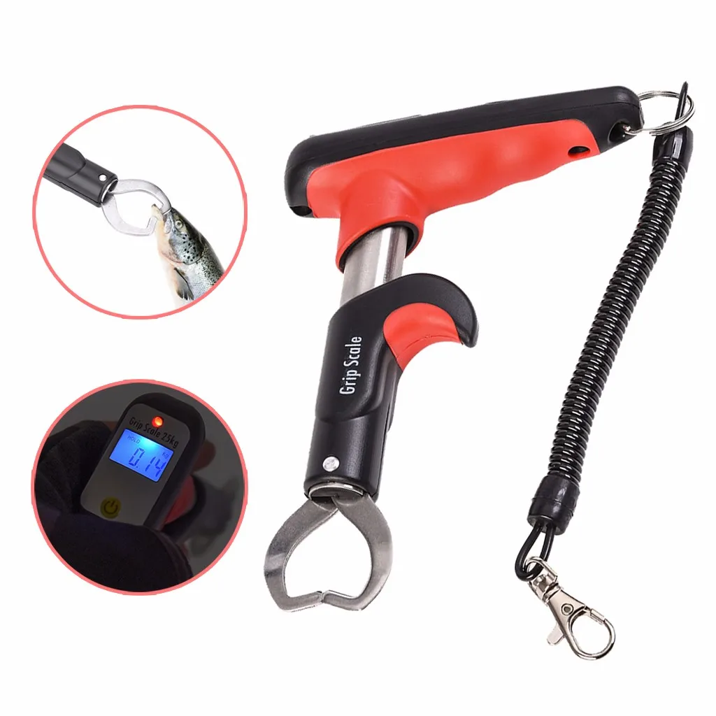 

Fishing Grip Gripper with LED Digital Scale Stainless Steel Multi-function Tool e715