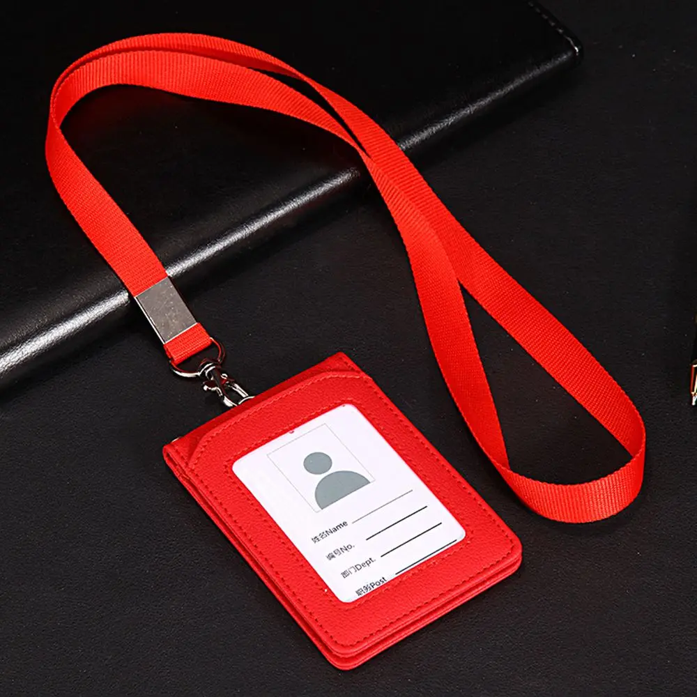 Кожаный бумажник, для работы и офиса, выдвижной ремешок с силикагелем, материал для ID карты, держатель для кредитных карт+ ремешок+ 5 слотов