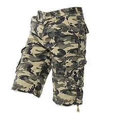 Летние камуфляжные карго шорты мужские короткие свободные брюки низ мужские бермуды в стиле милитари masculina повседневные мужские панталоны 40 без пояса
