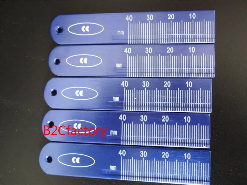 5pcs Dental ALUMINIUM Endo Rulers Span Measure Scale Endodonticin