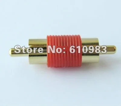 

Free shipping (5pieces\lot) RCA adapter RCA male to RCA male straight Adapter connector Red color