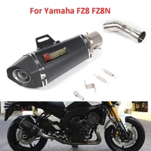 Motorcycle Exhaust System Mid Link Pipe Slip On Muffler Exhaust Pipe For Yamaha FZ8 FZ8N With DB Killer Silencer цена Motorcycle Exhaust System Mid Link Pipe Slip On Muffler Exhaust Pipe For Yamaha FZ8 FZ8N With DB Killer Silencer цены онлайн