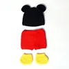Newborn Mickey Photo Props Baby Infant Boy Mickey Hat Diaper Cover & Shoes Outfit Newborn Cartoon Photography Props H284 4
