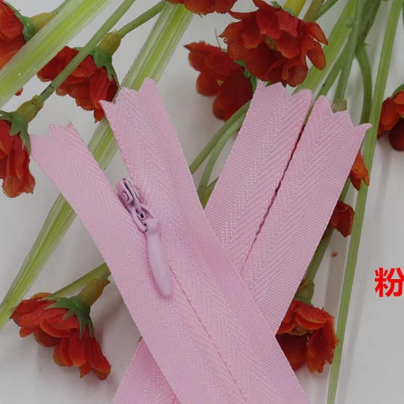 8 шт./лот 3# длина 55 см и розничная высокое качество красочные нейлоновые катушки невидимые молнии портной швейной одежды DIY аксессуары - Цвет: pink number134