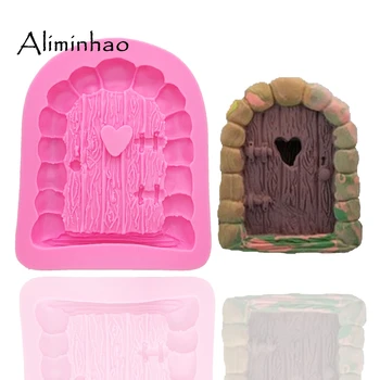 

B0632 Stone door mold for DIY Cake Silicone mold chocolate fondant cake decorating tools Resin Clay Mould
