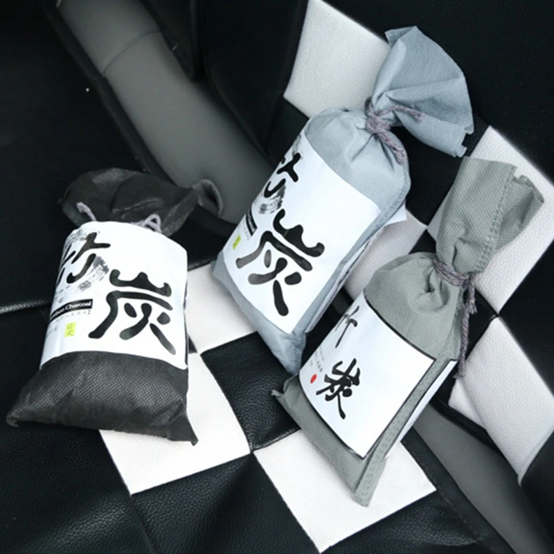 

1pc 135g Car Japanese Bamboo Charcoal Pack Air Freshener Dehumidification Decor