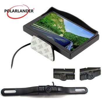 

GPS Reversing Camera Car Monitor 5 Inch TFT Night Vision Parking Monitor Long-Term 7 LED 8 LED Wireless Transmitter HD Desktop