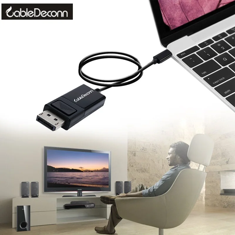 Thunderbolt 3 to hdmi cable 4K 60hz adapter converter Type C to dp vga Cable USB