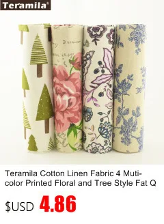 Teramila Fabric Cotton Blue Twill Material Bed Sheet Printed Blooming Flower Design Sewing Textile Scrapbooking Crafts CM