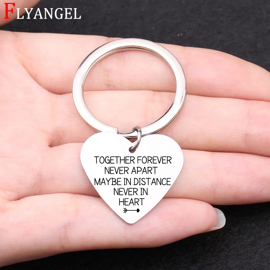 

Fashion Accessories Jewelry Engraved Together Forever Arrow Keychain Jewelry Stainless Steel Keyring For Couples Valentine Gift
