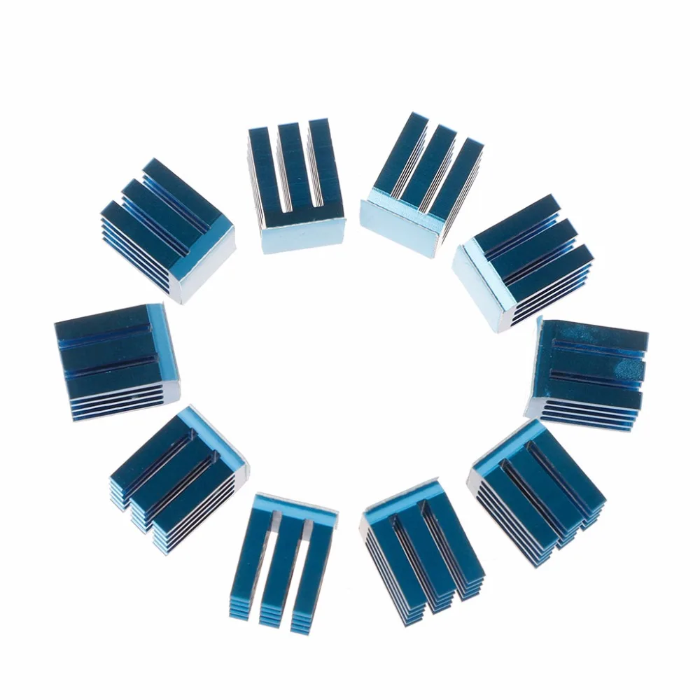 10 قطعة الأزرق مبادل حراري من الألومنيوم محرك متدرج محرك خاص تبريد الحرارة بالوعة ل TMC2100 ل 3D الطابعات الطباعة أجزاء