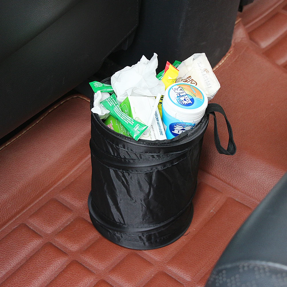 Thie2e Car garbage can Car Trash Can Garbage Dust Case Holder Bin car