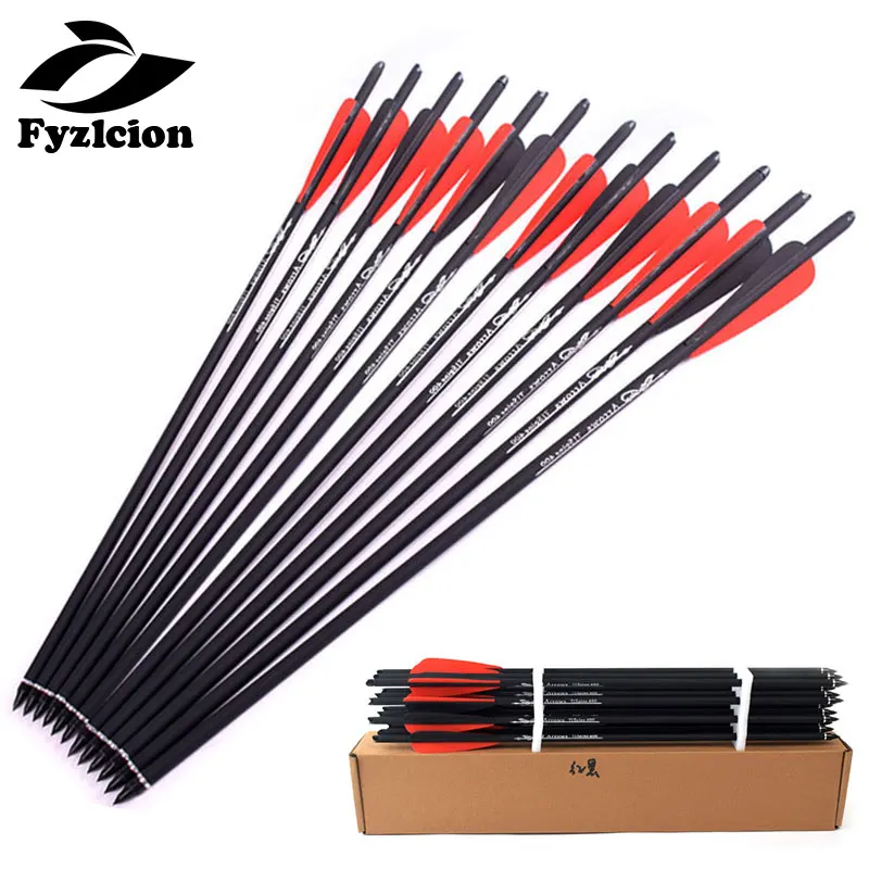 16-22" Carbon Arrows Crossbow Bolts for Archery Bows Hunting Target Shooting NEW 