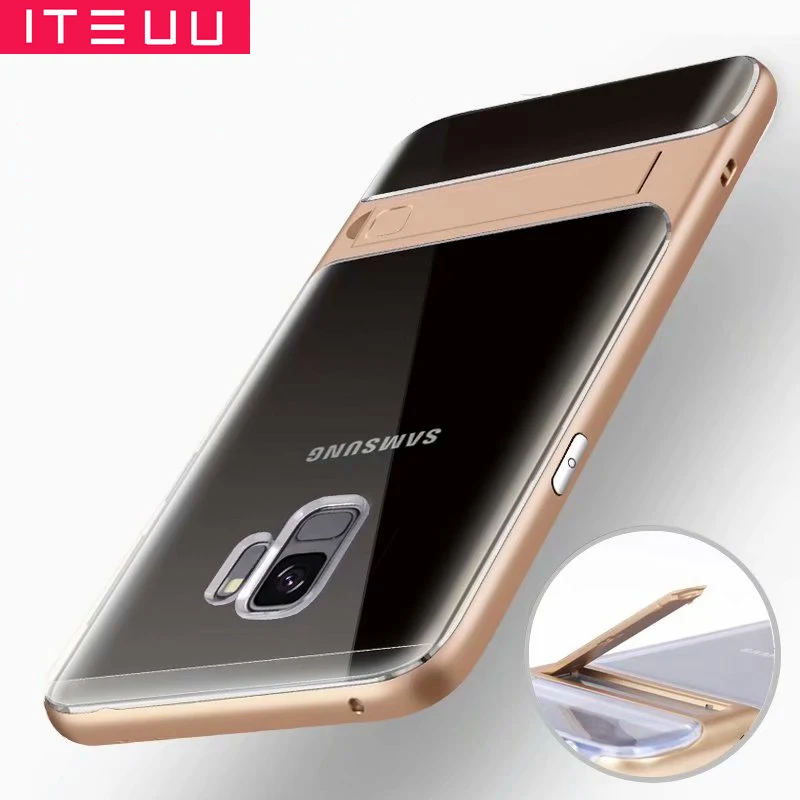 Чехол подставка ITEUU S9/S9PLUS из поликарбоната ТПУ для Samsung Galaxy S9 Plus чехлы мягкого