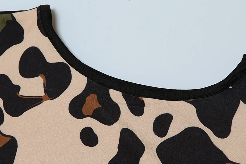 Kostlich Women Dress O-Neck Leopard Beauty Face Print Dress Sexy Women Maxi Long Dresses Plus Size Loose Casual Womens Clothing (21)