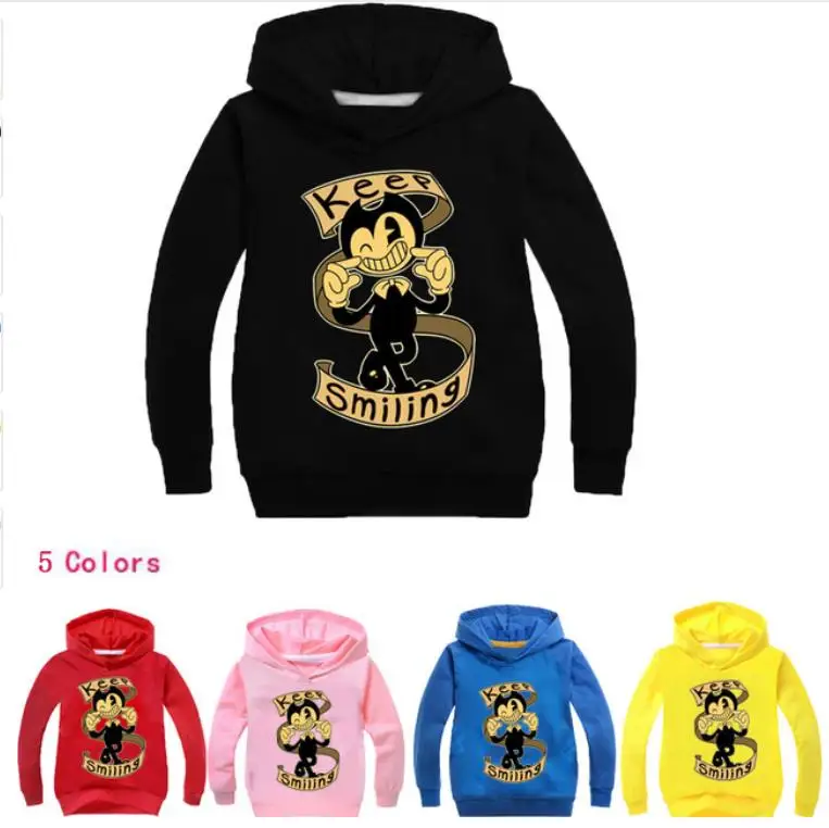 

2019 Spring Boris Bendy Costume Toddler Girl Jacket Jas Jongen Boys Hoodies and Sweatshirts Long Sleeves 2-12 Years Kids Clothes