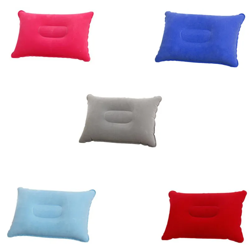 2018 Travel Cushion Inflatable Camping Mat Outdoor Pillow Portable Foldable Double Sided Flocking Plane Hotel Pillow #2O08 (6)