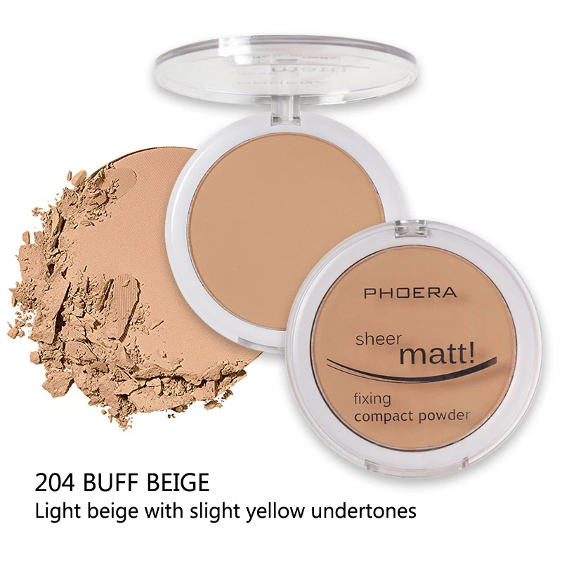 PHOERA Sheer матовая компактная пудра - Цвет: 204 Buff Beige