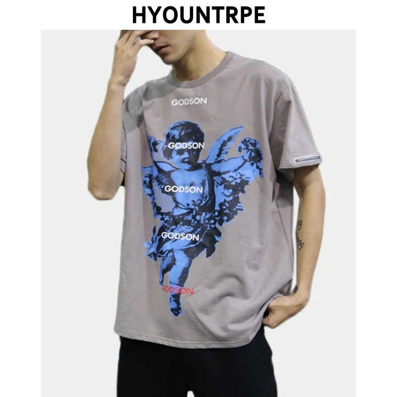 

Men Fashion Printed T-shirts New Casual Loose Short-sleeved Tees Men's Hip Hop Streetwear Oversized Tops Couple Unisex T-shirts