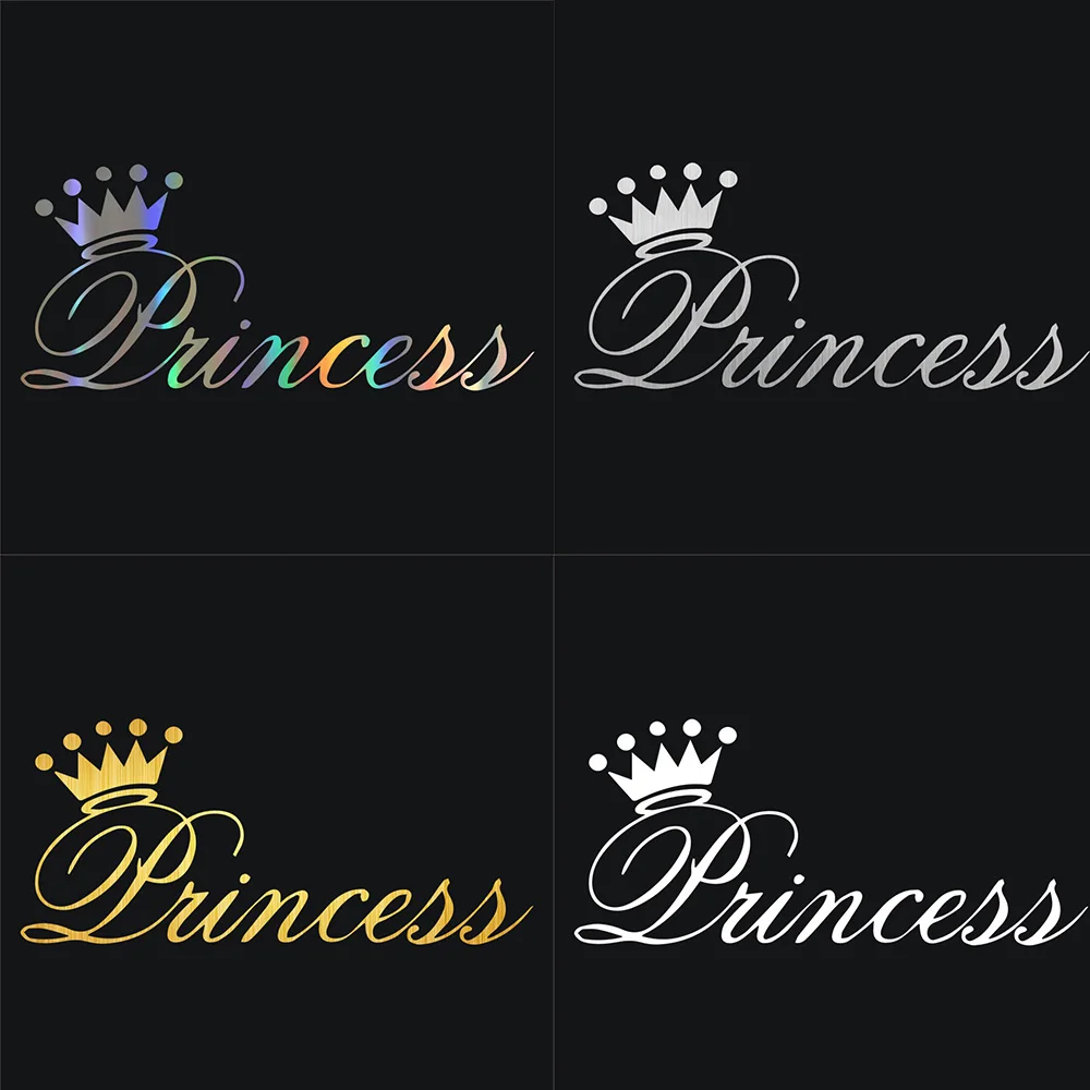 250x150mm Car Sticker Anime Beautiful Princess Crown Stickers and Decals Car Styling Decoration Door Body Window Vinyl Stickers