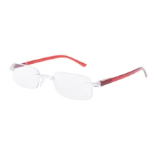 Элегантные ультралегкие цельные прямоугольные очки без оправы для чтения, очки для пресбиопии 1,00-4,00 диоптрий