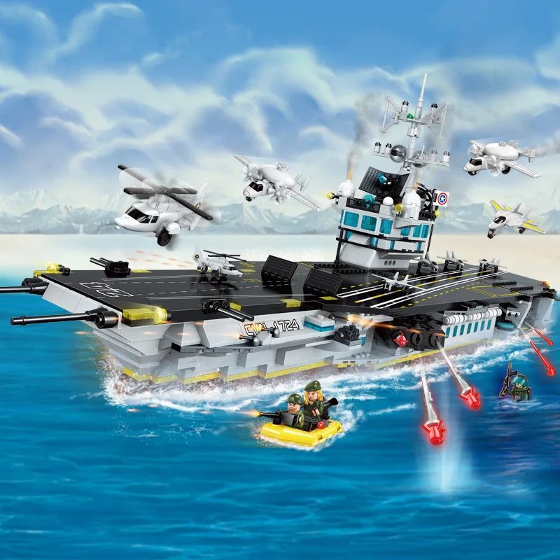 

ENLIGHTEN Military War Tactical Espionage Boat Special Forces Figures Building Blocks Sets Bricks Kids Toys